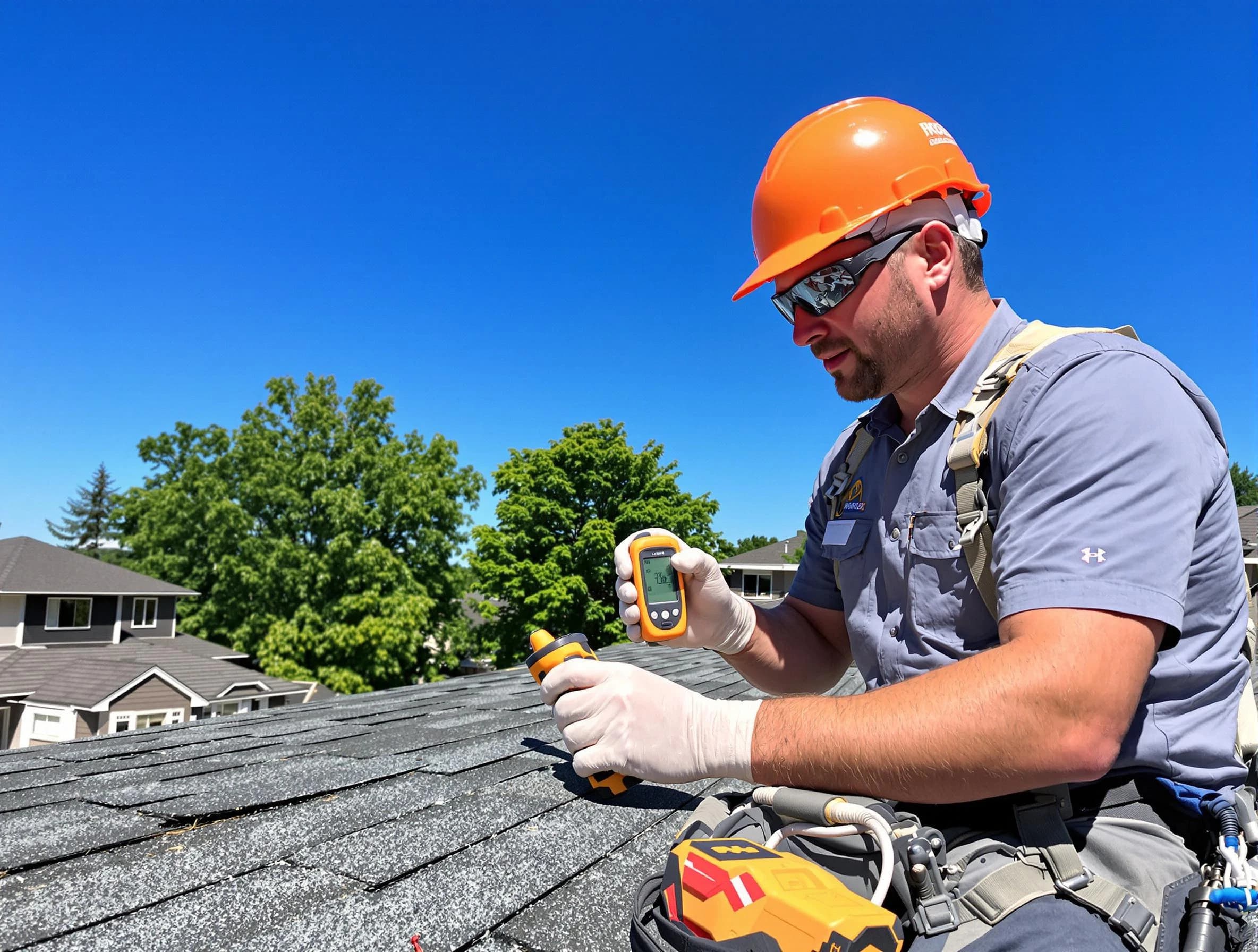 Broadview Heights Roofing Company conducting a roof inspection in Broadview Heights, OH